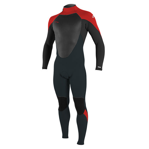 A black and red O'Neill Kids Epic 5/4mm Back Zip Wetsuit
