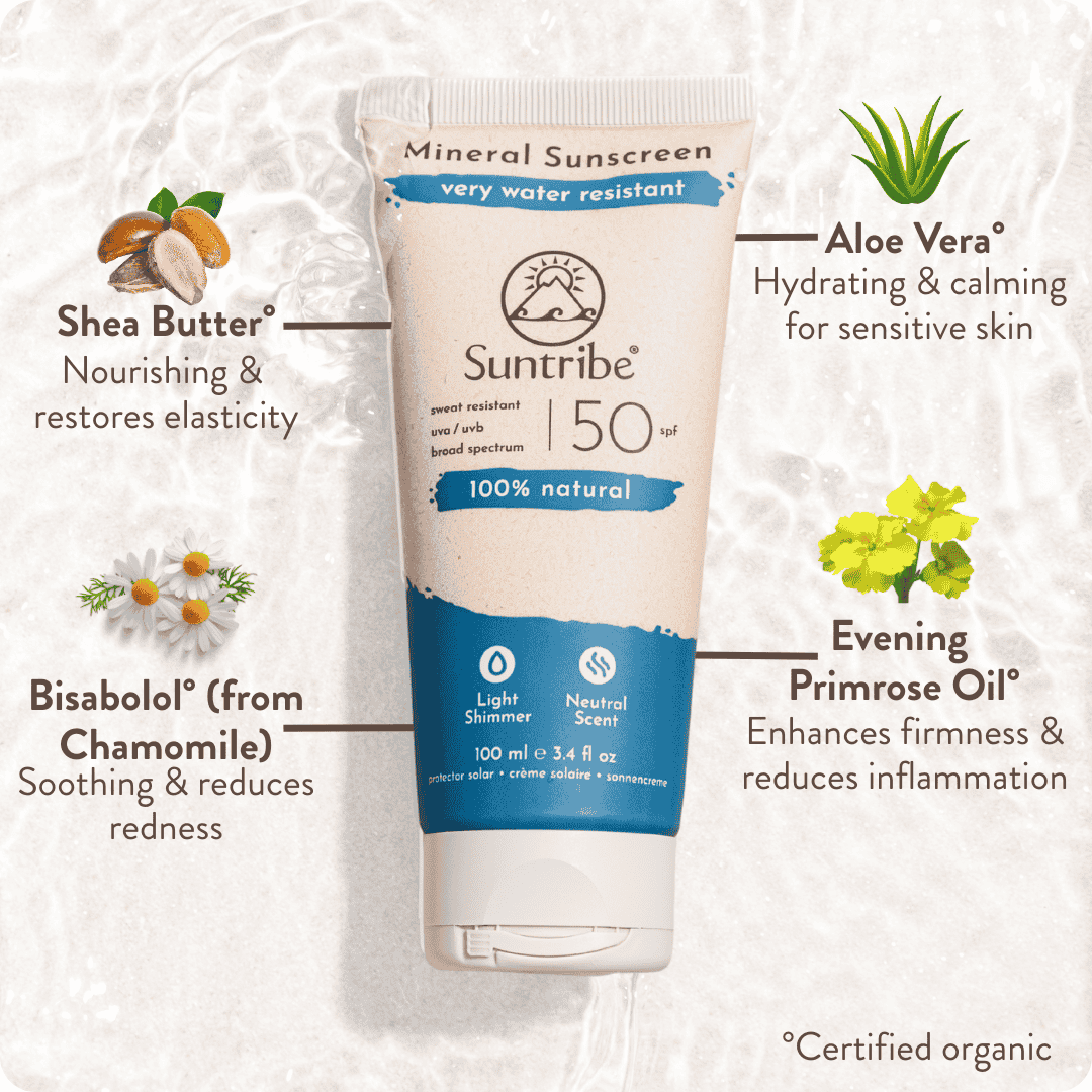 Suntribe Active Natural Mineral Sunscreen 100 ml SPF50