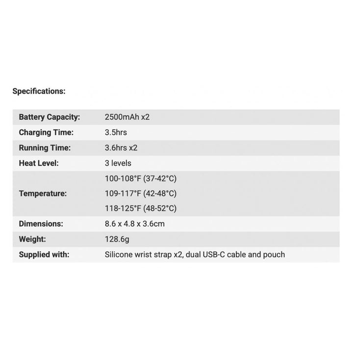 Ocoopa UT3 Lite Technical Specifications