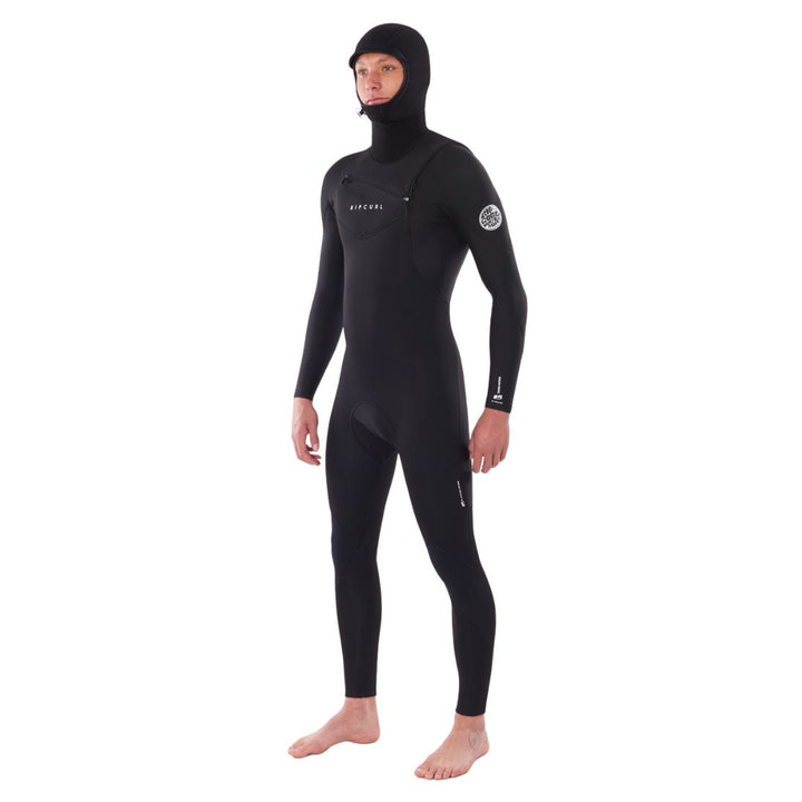 Rip Curl Mens Dawn Patrol 6/4mm Chest Zip Hooded Wetsuit