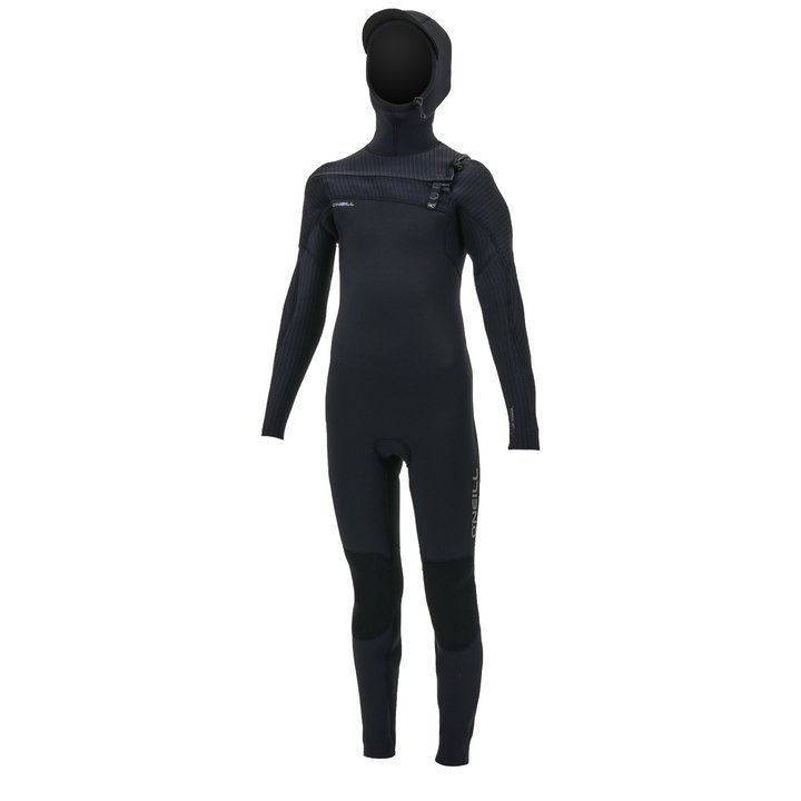 O'Neill Hyperfreak 5/4+mm Kids Hooded Wetsuit - Chest Zip