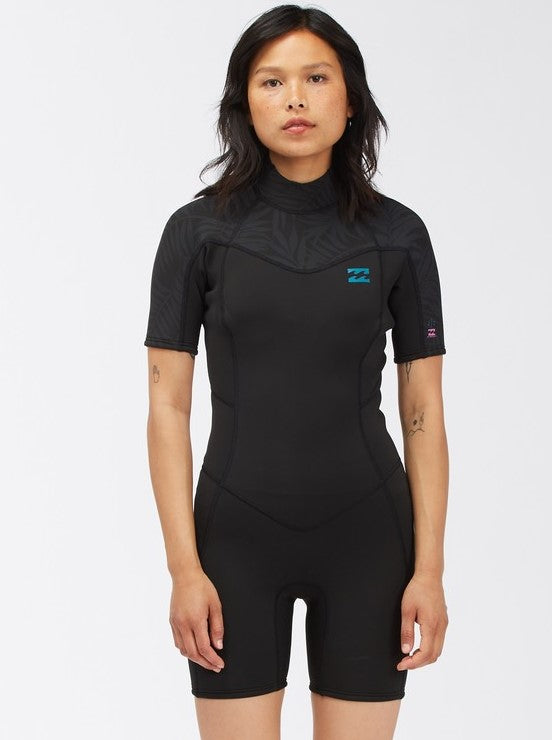 Billabong Womens Synergy 2mm Back Zip Shorty Neoprenanzug