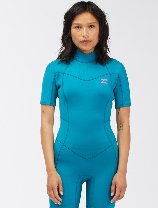 Billabong Womens Synergy 2mm Back Zip Shorty Neoprenanzug