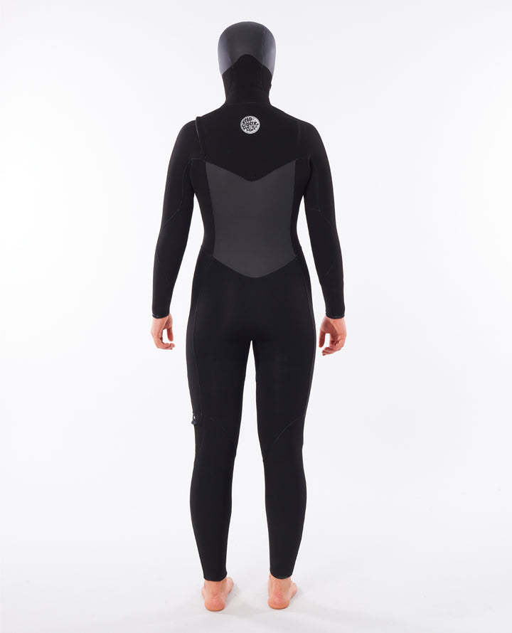 Rip Curl Damen Flashbomb 6/4 mm Kapuzen-Neoprenanzug mit Brustreißverschluss