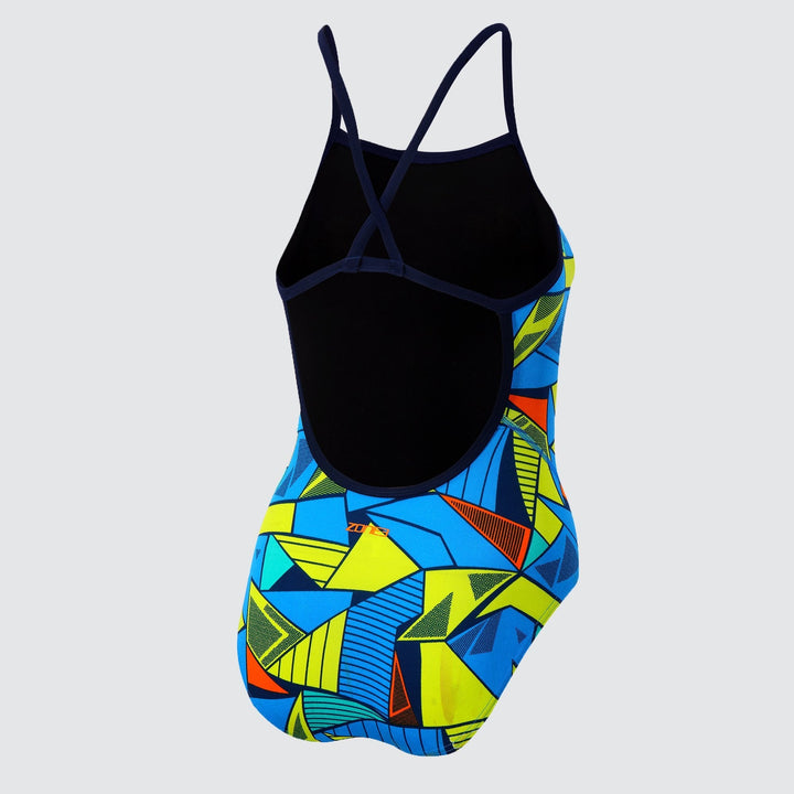 Zone3 Strap Back Girls Swim Suit