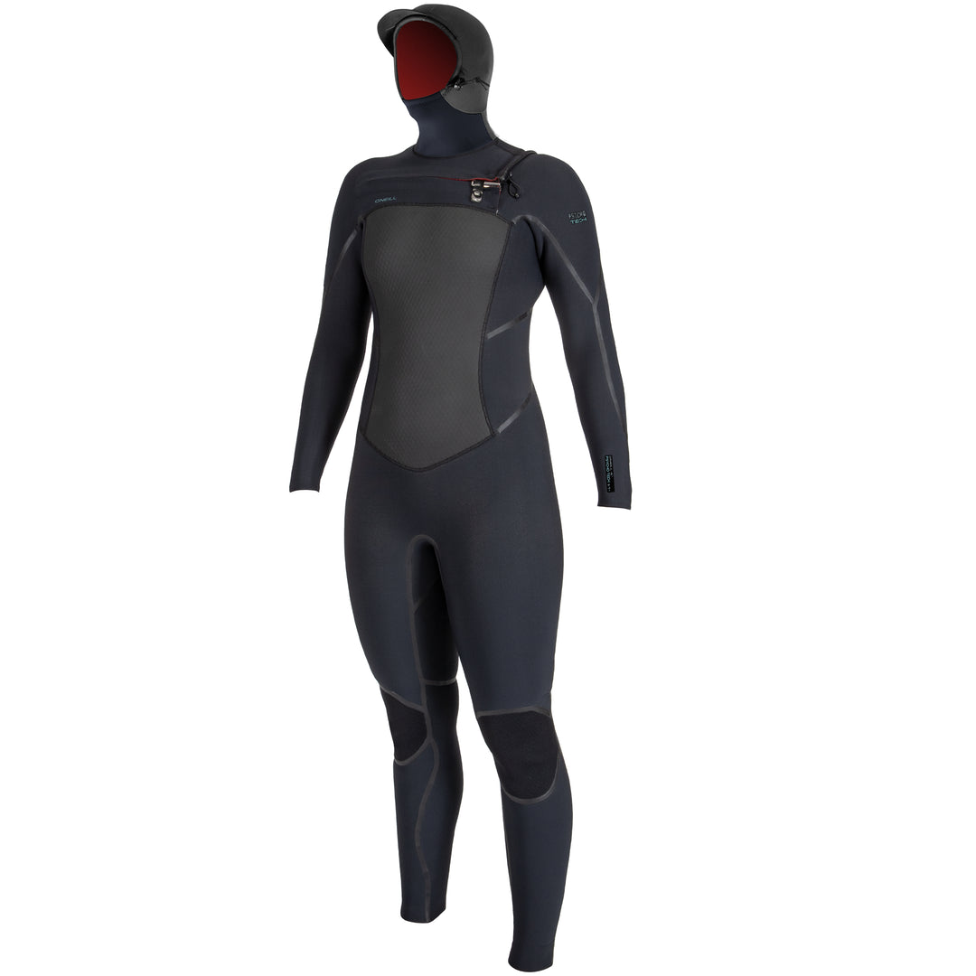 Black O'Neill Psycho Tech 6/4+mm Technobutter 4 Womens Hooded Wetsuit 