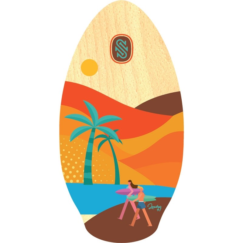 Skim One Lanikai Red Orange Skimboard